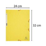 Chemise 3 Rabats À Élastiques Carte Lustrée 400g/m2 - A4 - Jaune Citron - X 25 - Exacompta