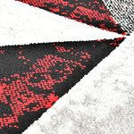 Vidaxl tapis noir et rouge 140x200 cm pp