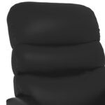 vidaXL Fauteuil de massage Noir Similicuir