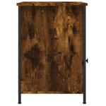 vidaXL Table de chevet chêne fumé 40x42x60 cm bois d'ingénierie