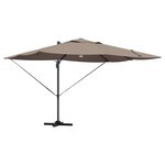 vidaXL Parasol Déporté - Taupe Taupe Tissu Grand Réglable en hauteur