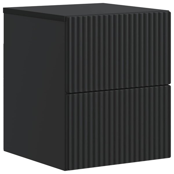 vidaXL Cabinet de chevet mural Noir 33 x 34 5 x 40 cm