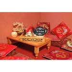 Ardoise de table socle bois
