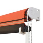 vidaXL Auvent rétractable 100x150 cm Orange et marron