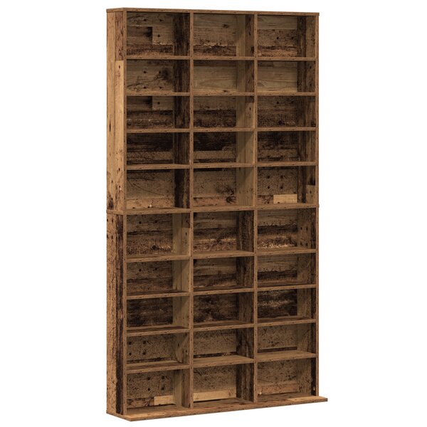 vidaXL Meuble CD - Bois Vieux - 101x23x177.5 cm - Bois reconstitué