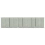 vidaXL Coussin de tête de lit gris clair 200 cm velours