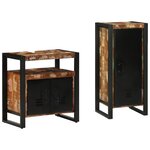 vidaXL Ensemble de mobilier de salle de bain avec étagère avec stockage avec porte 2 Pièces