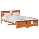 vidaXL Cadre de lit Brun cire 150 x 200 cm Bois d'ingénierie