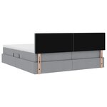 vidaXL Lit de Rangement Gris clair 180 x 200 cm Cuir synthétique