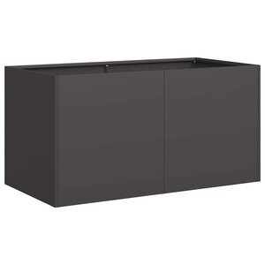 vidaXL Jardinière noir 80x40x40 cm acier laminé à froid