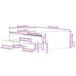 vidaXL Cadre de lit sans matelas gris béton 75x190 cm