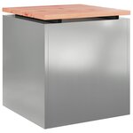 vidaXL Banc de jardin Argent 40 x 40 x 43 cm Acier galvanisé