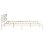 vidaXL Cadre de lit Blanc 200 x 210 cm Bois massif en pin