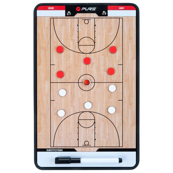 Pure2Improve Tableau d’entraîneur basket-ball 35x22 cm P2I100620