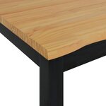 VidaXL Table de salle à manger / Table de repas EKAI Noir