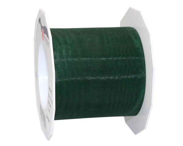 Organza sheer 25-m-rouleau 72 mm vert sapin