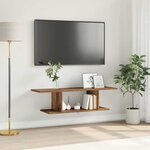 vidaXL Meuble TV Marron 103 x 30 x 26 5 cm Bois d'ingénierie