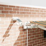 vidaXL Auvent Rétractable Vert et jaune 450 × 350 cm Tissu et Métal