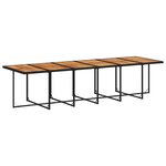 vidaXL Ensemble à manger de jardin 17 Pièces coussins noir résine tressée