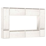 vidaXL Meubles TV 8 Pièces Blanc Bois massif de pin