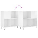 vidaXL Armoire à disques blanc brillant 84 5x38x89cm bois d'ingénierie