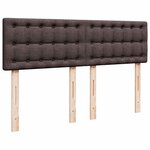 vidaXL Sommier à lattes de lit avec matelas Marron foncé 140x190 cm