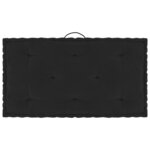 vidaXL Coussins de plancher de palette 3 Pièces Noir Coton