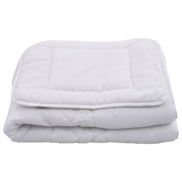vidaXL Jeu de couette pour enfants 3 Pièces Blanc 120x150 cm/40x60 cm