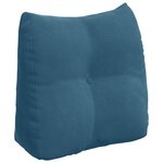 vidaXL Coussin de Dos Bleu 45 x 24 x 50 cm Velours