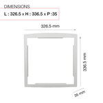 Cadre d'encastrement blanc 9010m