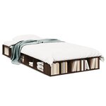 vidaXL Cadre de lit chêne marron 90x190 cm bois d'ingénierie