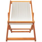 vidaXL Chaises de plage pliables lot de 2 blanc crème tissu