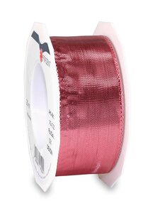 Ruban lurex laitonné devon 20-m-rouleau 40 mm  rose