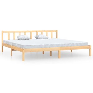 vidaXL Cadre de lit sans matelas bois massif 200x200 cm