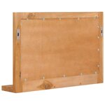 vidaXL Miroir mural avec étagère 60x12x40 cm Bois de teck massif