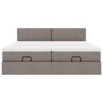 VidaXL Cadre de lit ottoman avec matelas taupe 160x200 cm tissu