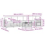 vidaXL Ensemble de canapés d'extérieur 7 Pièces Blanc et anthracite
