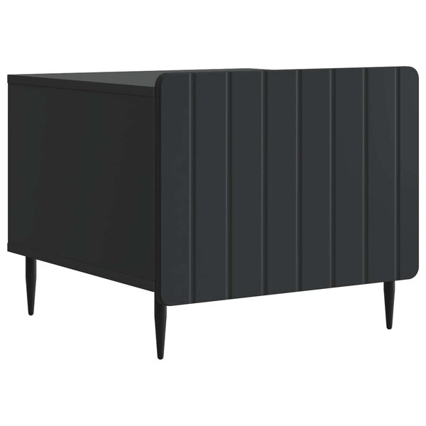 vidaXL Table basse avec tiroir Noir 49 x 50 x 42 cm Bois d'ingénierie