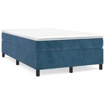 vidaXL Sommier à lattes de lit et matelas Bleu foncé 120x200cm Velours