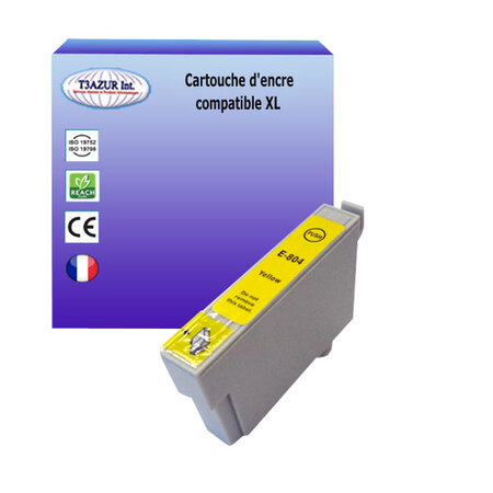 Cartouche Compatible pour Epson T0804 (C13T08044010) Jaune - T3AZUR