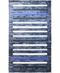 Tapis de salon à rayures 160 x 230 cm - Noir
