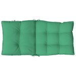 vidaXL Coussins de chaise à dossier bas lot de 2 vert tissu oxford