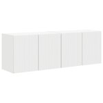 vidaXL Meuble TV mural 2 Pièces Blanc 59 5 x 31 x 40 cm Bois d'ingénierie