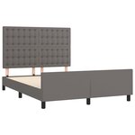 vidaXL Cadre de lit avec tête de lit Gris 140x190 cm Similicuir