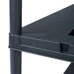 vidaXL Étagère de rangement Noir 220 kg 90x40x138 cm Plastique