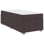 vidaXL Cadre de lit avec matelas Marron foncé 90 x 190 cm tissu