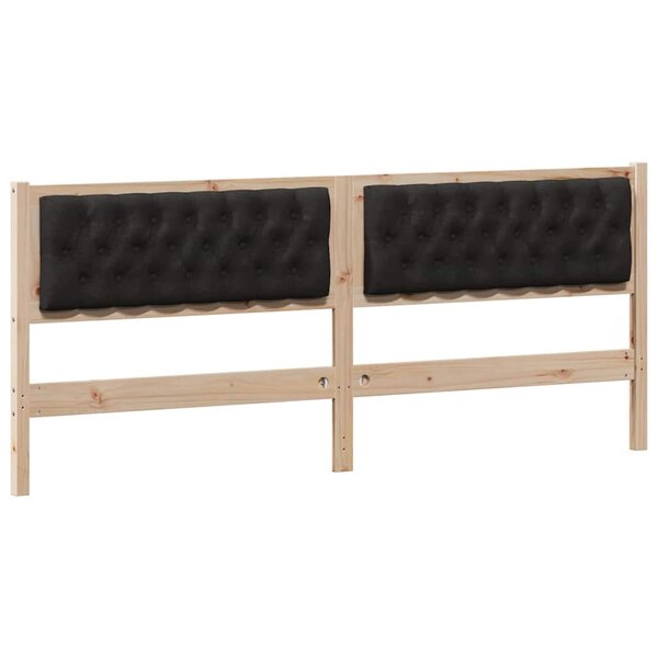 vidaXL Tête de lit Autre Marron et noir 200 cm Bois massif en pin