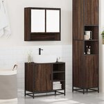 vidaXL Ensemble de meubles de salle de bain 2 Pièces Chêne marron