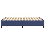 vidaXL Cadre de lit sans matelas bleu 140x190 cm tissu