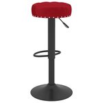 vidaXL Tabourets de bar lot de 2 rouge bordeaux velours